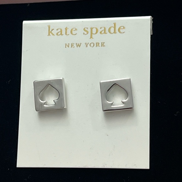 Kate Spade Silver Cutout Earrings - Picture 1 of 1